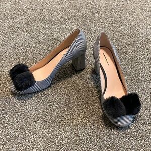 Kate Spade Black and White Checkered Heels